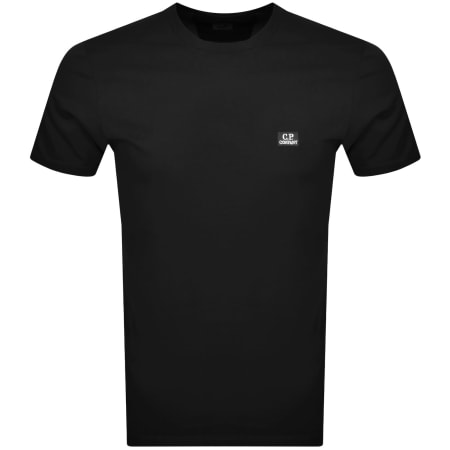 Tシャツ・カットソー C.P. COMPANY Logo Print Cotton T-Shirt Black CP Company Logo T Shirt Black | Mainline Menswear United States